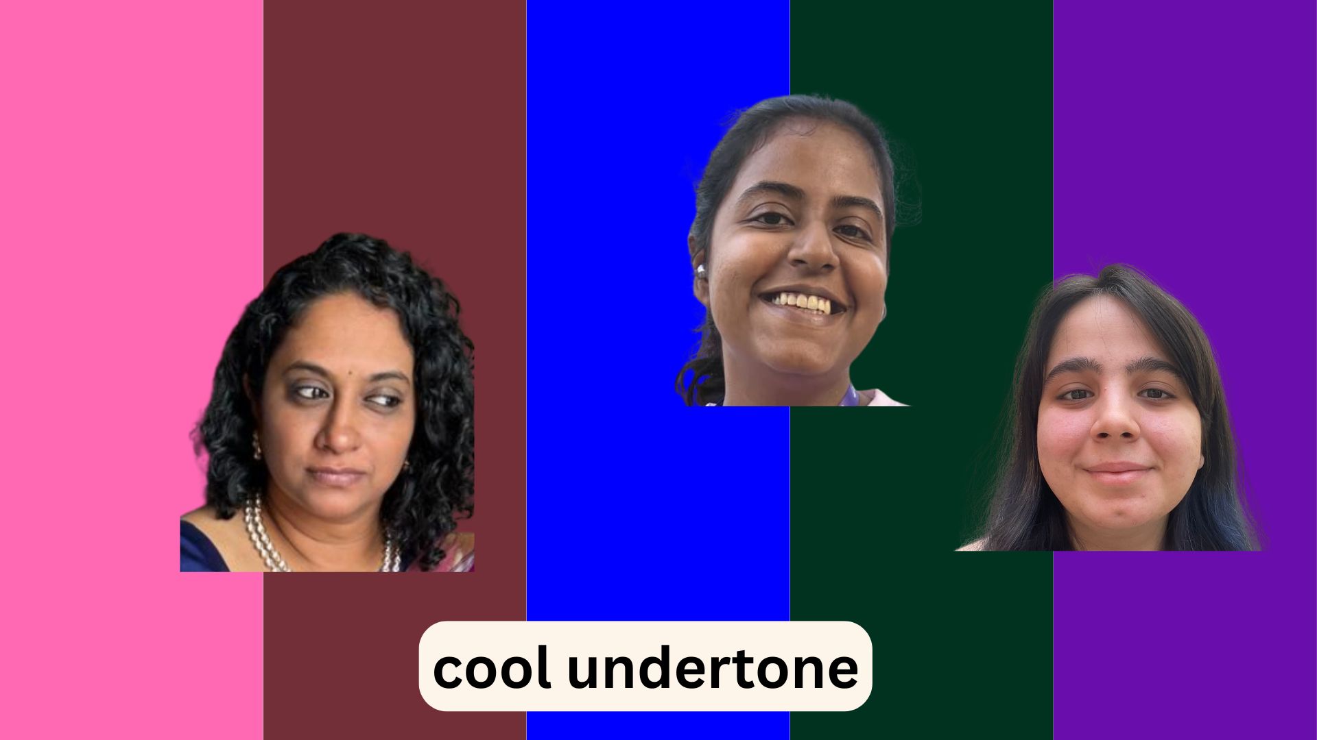 Cool undertone team members with their best colours